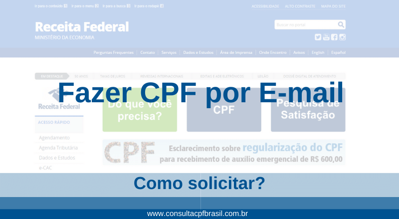 Fazer CPF por E-mail – Como solicitar?