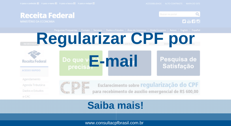 Regularizar CPF por E-mail – Saiba mais!